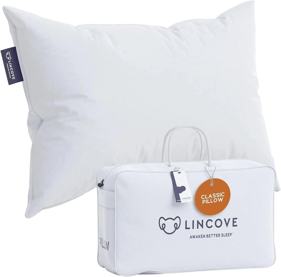 Lincove Classic Hotel Collection down and feather pillow